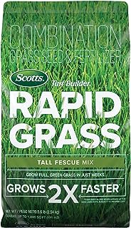 Scotts Turf Builder Rapid Grass Tall Fescue Mix, 5.6 lbs. | Combination Grass Seed and Fertilizer for Lawns, Lawn Seed That Grows in Just Weeks
