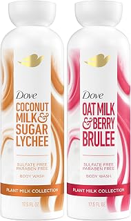 Dove Body Wash Variety 2-Pack Sugar Lychee + Berry Brulee 17.5. Oz Ea