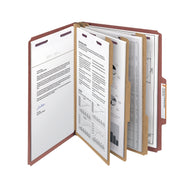 SMEAD Red / 1 / Letter Top Tab Classification Folders