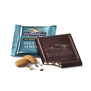 Intense Dark Chocolate Sea Salt Almond Squares by Ghirardelli – 0.38 Ounce (Pack of 540), Pack of 540, Model 10747599731607