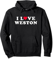 I Love Weston Matching Girlfriend & Boyfriend Weston Name Pullover Hoodie