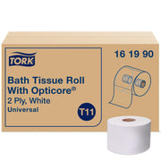 OptiCore Mid-size Toilet Paper Roll T by Tork – 865 Count (Pack of 36), Paper, White, Pack of 36, Model 161990