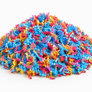 Crinkle Paper Shred Fiesta Blend – 10 lb, Blue Pink Yellow, Decorative Package Filler