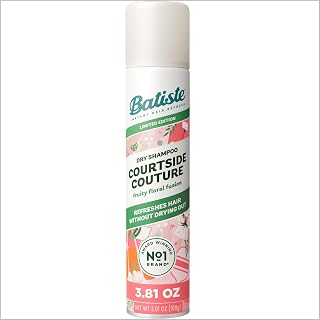 Batiste Dry Shampoo Limited Edition Courtside Couture Fragrance, 3.81 Oz | Fruity Floral Scent, Award Winning No. 1 Brand, Instantly Refresh Hair, Absorbs Oil Between Washes