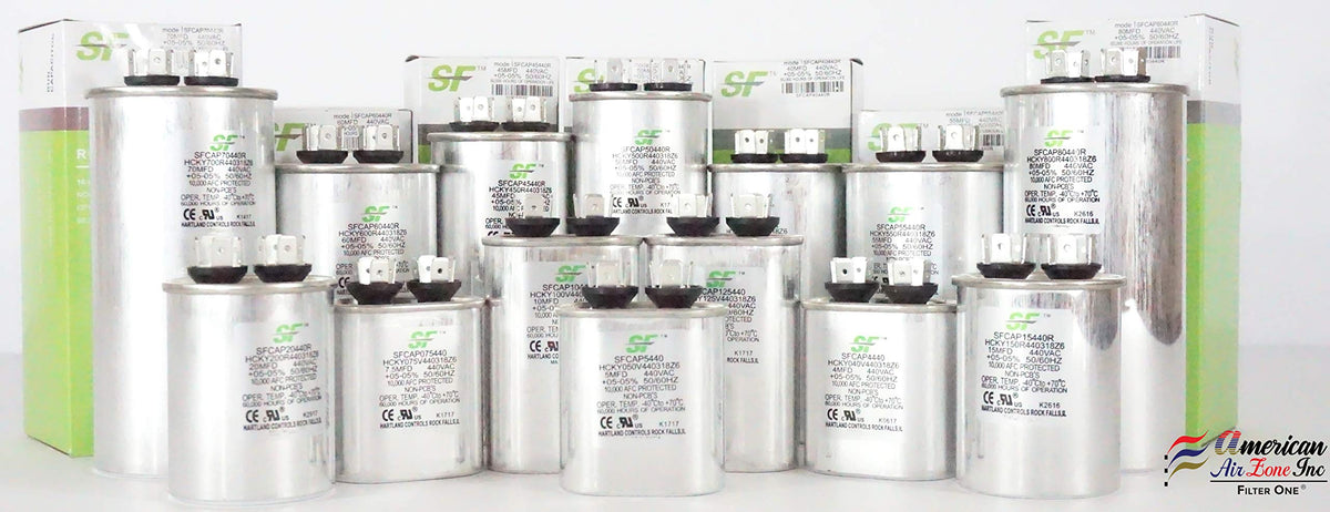 Oval Run Capacitor - 10MFD 370-440V by Trane – Polypropylene, Model SFCAP10440