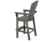 ® Nautical Curveback Adirondack Bar Chair in Teak by Polywood – 28.25 in x 29.12 in x 54.38 in, High Density Polyethylene (HDPE), Teak, Model ADD612TE