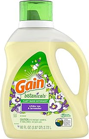 Gain Botanicals Plant Based Laundry Detergent, White Tea & Lavender, 64 Loads 92 fl oz, HE Compatible
