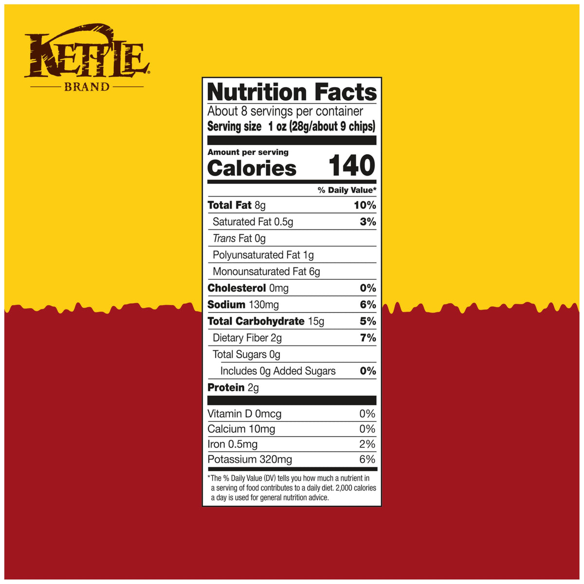 Potato Chips by Kettle Brand – 7.5 Ounce (Pack of 1), Habanero Lime, Model 10084114902020