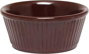 Thunder Group Fluted melamine ramekin collection 3 1/2 oz, 3 3/8" fluted ramekin, chocolate, comes in dozen