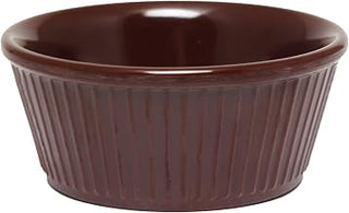 Thunder Group Fluted melamine ramekin collection 3 1/2 oz, 3 3/8" fluted ramekin, chocolate, comes in dozen