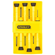 ® 6-Piece Precision Screwdriver Set by STANLEY – 66-052, Bamboo, Yellow, Pack of 6, Model 66-052