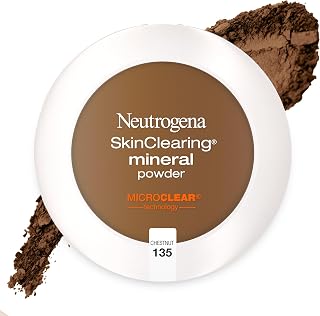 Neutrogena SkinClearing Pressed Mineral Powder, Chestnut 135, .38 oz