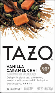 Vanilla Caramel Chai Teabags by TAZO – 20 Count (Pack of 3), Pack of 6, Model 762111013675