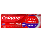 Optic White Purple Fluoride Toothpaste by Colgate – 3.8 Ounce (Pack of 1), Purple, Model 61052438