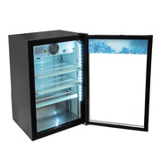 24 3/8" Countertop Refrigerated Merchandiser by MOTAK – 27.17x27.95x44.49, steel, aluminum, stainless steel, PVC, Black, Model MCM7-X
