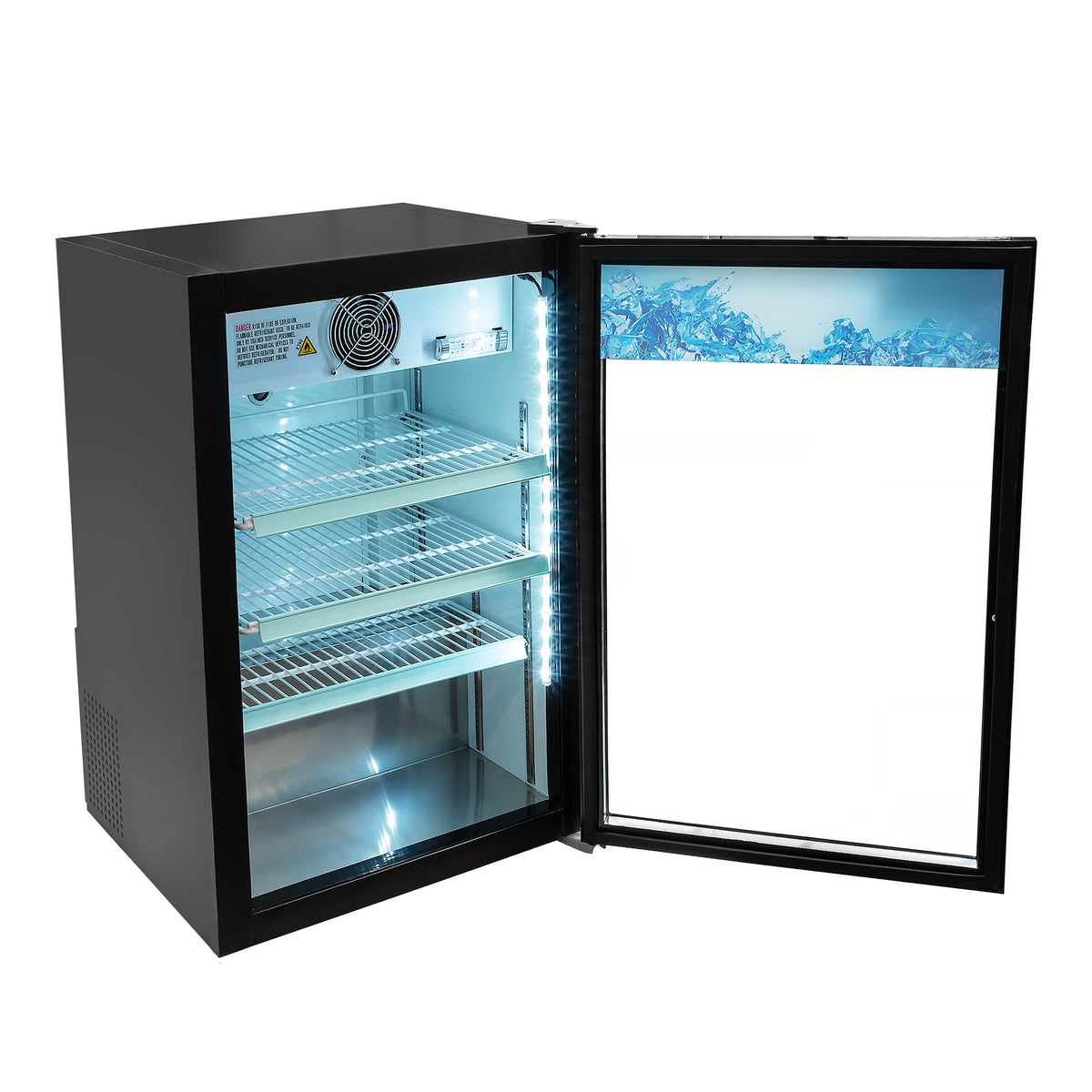 24 3/8" Countertop Refrigerated Merchandiser by MOTAK – 27.17x27.95x44.49, steel, aluminum, stainless steel, PVC, Black, Model MCM7-X