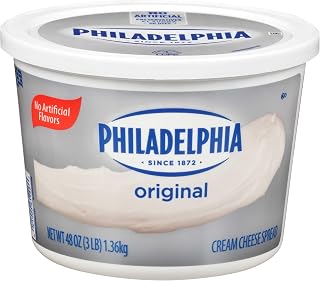 Kraft Philadelphia 3 Pound Cream Cheese Soft Tub Foodservice -- 6 per case.