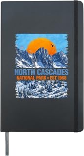 North Cascades National Park Hardcover Journal, Black