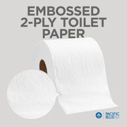 Blue Select 2-Ply Embossed Toilet Paper by Georgia-Pacific – 80 Count (Pack of 1), Paper, White, Pack of 80, Model 18280/01