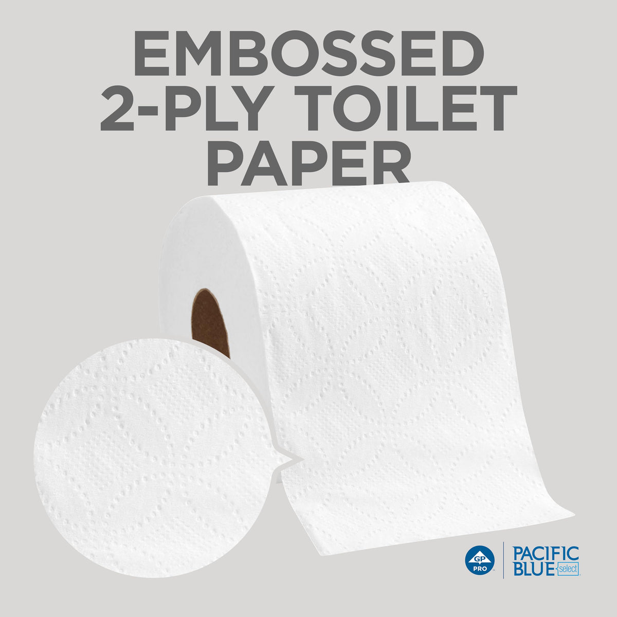Blue Select 2-Ply Embossed Toilet Paper by Georgia-Pacific – 80 Count (Pack of 1), Paper, White, Pack of 80, Model 18280/01