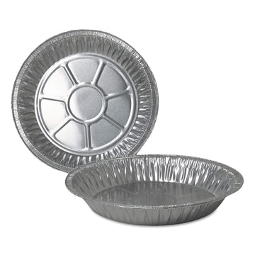 9" Foil Pie Pan 1 5/16" Deep 500/Case by Durable Packaging – 9", Aluminum, Silver, Model 2100-40