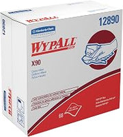 Wypall 12890 X90 Cloths, POP-UP Box, 8 3/10 x 16 4/5, Denim Blue, 68/Box, 5 Boxes/Carton
