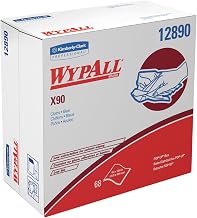 Wypall 12890 X90 Cloths, POP-UP Box, 8 3/10 x 16 4/5, Denim Blue, 68/Box, 5 Boxes/Carton
