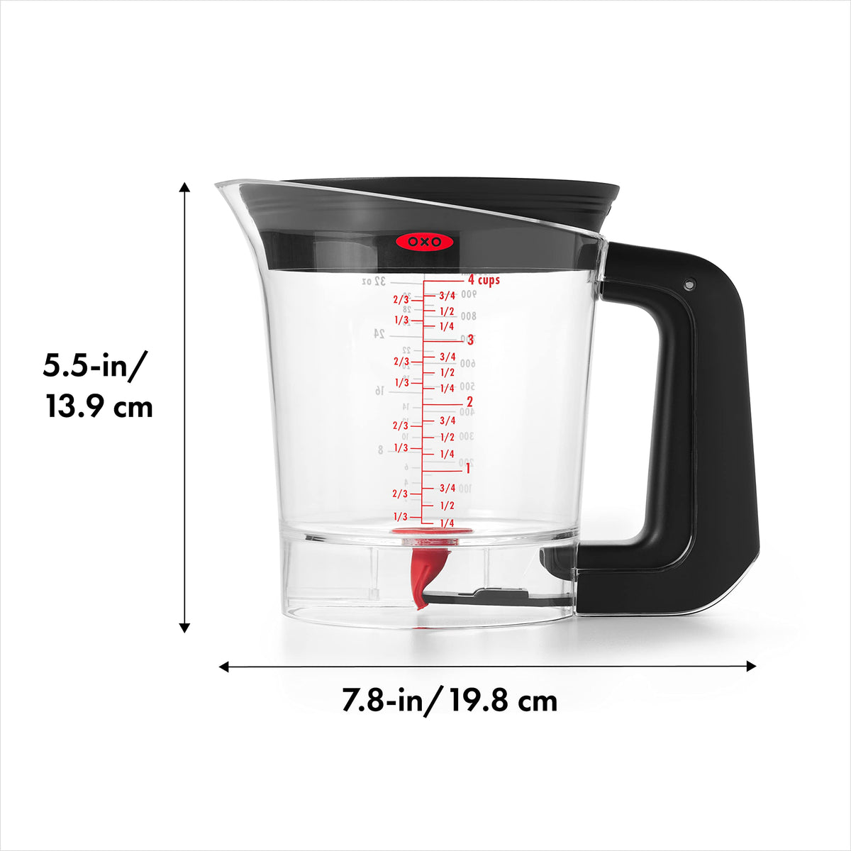 OXO Good Grips Fat Separator, 4-Cup Capacity, Clear