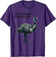 Men's Statistically Flightless Swiss International Funny Emu Lover T-Shirt