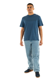 Men's Hampthon Short Sleeve Tee by Timberland – Cotton, Dark Denim