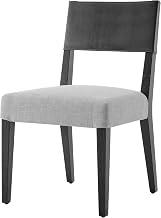 NPD Furniture Kylo, Mid-Century Modern Kitchen Side Chair, Borneo Black, Meridien Gray, Black