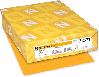 Neenah Astrobrights Premium Color Paper, 24 lb, 8.5 x 11 Inches, 500 Sheets, Galaxy Gold (22571)