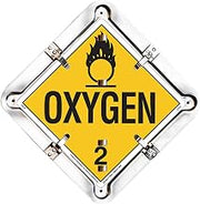 Labelmaster 81-CGOXY Hazmat Flip Placard: Flammable Gas, Non-Flammable Gas, Oxygen