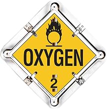 Labelmaster 81-CGOXY Hazmat Flip Placard: Flammable Gas, Non-Flammable Gas, Oxygen