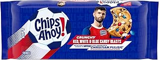 Chips Ahoy! Crunchy Red, White, and Blue Candy Blasts Fudgy Chocolate Chip Cookies, Limited Edition, 9.5 oz
