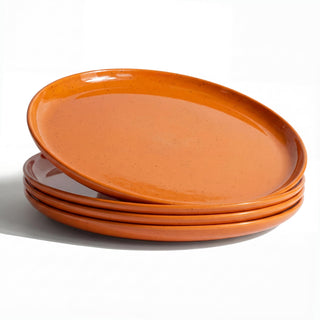 ONEderful Melamine Dinner Plates, 11 Inch, Set of 4, Orange