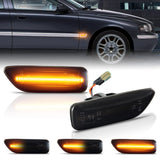 Sequential Dynamic Side Marker Turn Signal Lights by POPMOTORZ – 11*7*5cm, Acrylonitrile Butadiene Styrene, Amber, Pack of 2, Model ‎OR-71314D-1