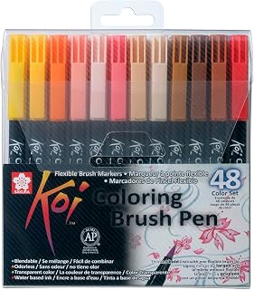SAKURA KOI COLORING BRUSH ARTISTIC BRUSH BRUSH BRUSH MARKER - 48 COLOR SET - PROFESSIONAL USE