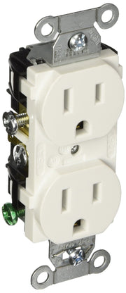 Duplex Receptacle by Hubbell – Plastic, White, Pack of 10, Model CR15WHI