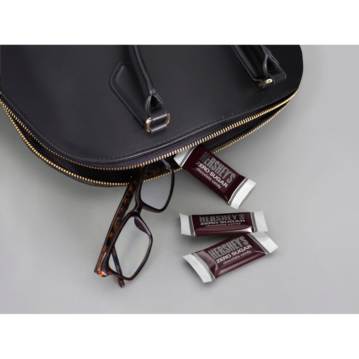 Zero Sugar Chocolate Candy Bags by HERSHEY'S – 3 Ounce (Pack of 12), brown, Pack of 12, Model 27001