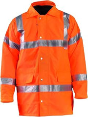 OccuNomix LUX-TJFS-O4X Premium Five-Way (5-in-1) Parka Jacket, Class 3, 100% ANSI Polyester, Orange, 4X-Large