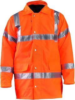 OccuNomix LUX-TJFS-O4X Premium Five-Way (5-in-1) Parka Jacket, Class 3, 100% ANSI Polyester, Orange, 4X-Large