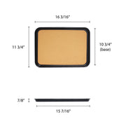16” x 12” rectangular slip resistant tray w/cork by Restaurant Essentials – 16.3" x 11.8" x 1", TRAY:ACRYLONITRILE BUTADIENE STYRENE (ABS), CORK, Black, Model 849851034730
