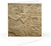 Egypt, Luxor, Luxor Temple, Hieroglyphics-AF14 CMI0384 - Cindy Miller Hopkins 1 Greeting Card with envelope