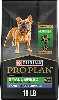 Purina Pro Plan Small Breed Dry Dog Food, Shredded Blend Lamb, 18 lb Bag