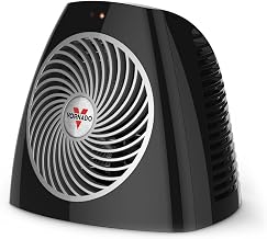 Vornado VH202 Personal Space Heater, Advanced Safety Features, 2 Heat Settings, Direct Heating, Fan Only Setting, Cool-Touch Exterior, Signature Vortex Heat Circulation, Gentle Heating, Black