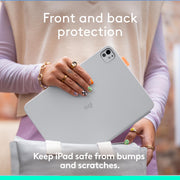 Flip Folio Keyboard Case iPad Pro 11 inch M4 & M5 Air M2-Off-White by Logitech – 11", Plastic, Off-White, Model 920-013844