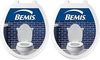 Bemis 70 Durable Plastic Toilet Seat, Round, White (Pack of 2)