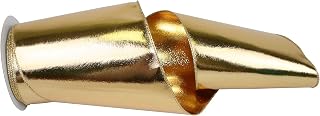 Reliant Ribbon Lame Foil Metallic Two-sided Wired Edge Ribbon, 6 Inch X 10 Yards, Gold