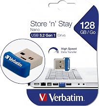 Verbatim USB Drive 128GB Flash Drive Micro Low Profile USB 3.2 Thumb Drive
